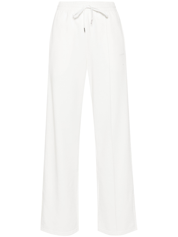 logo-embroidered straight trousers