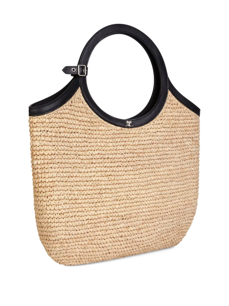 Holy raphia tote bag