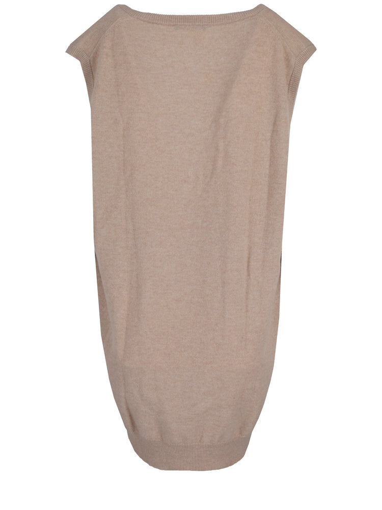 LA ROSE knitwear gilet oversize grigio chiaro
