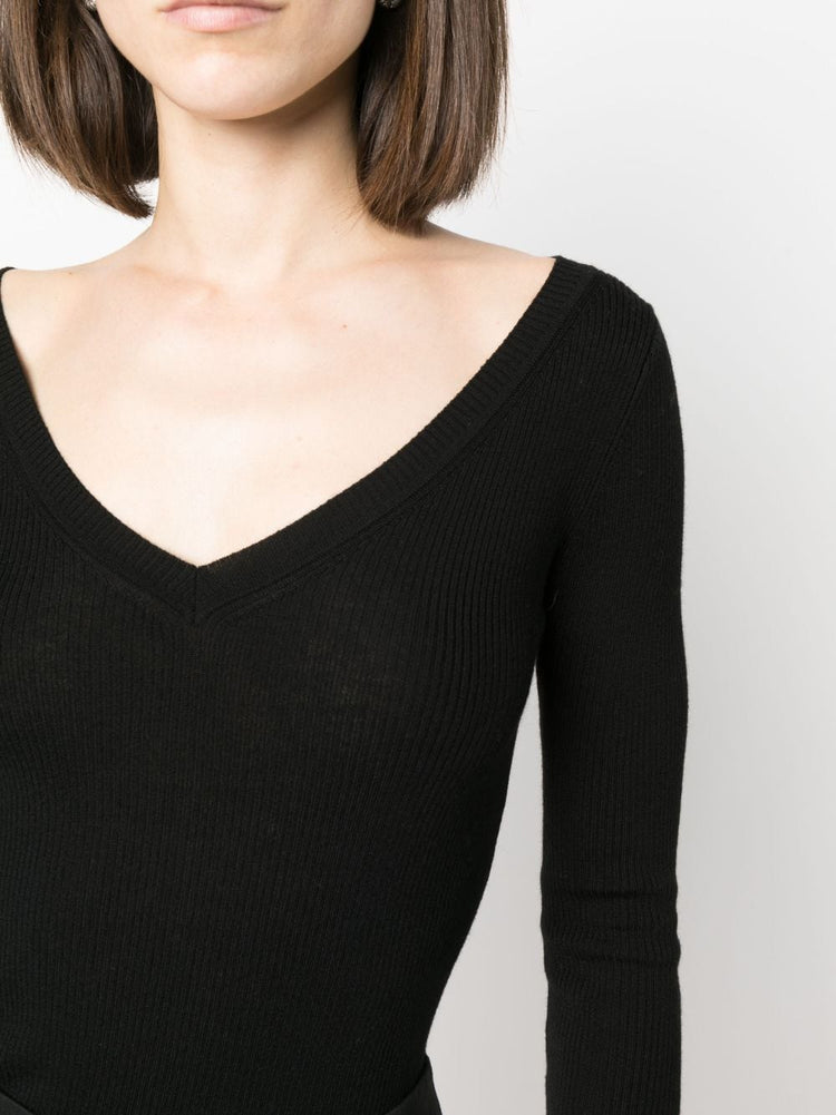 PAROSH V-neck wool sweatshirt