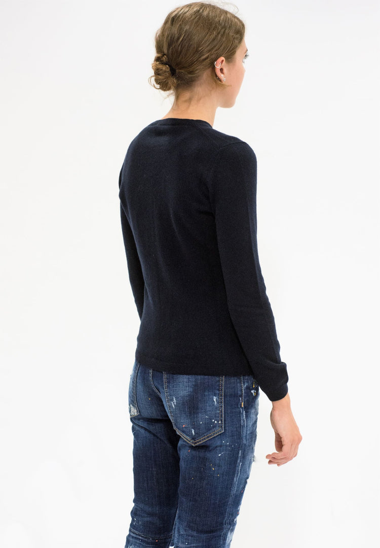 LA ROSE cardigan cashmere grigio melange