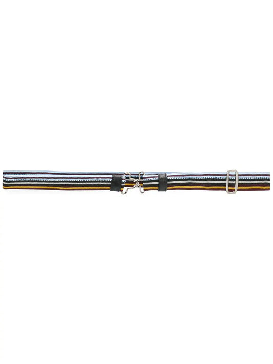 PRADA Striped clasp buckle belt