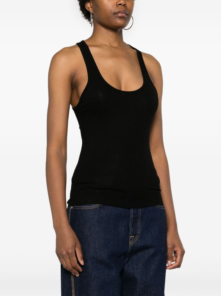 ribbed-knit tank top