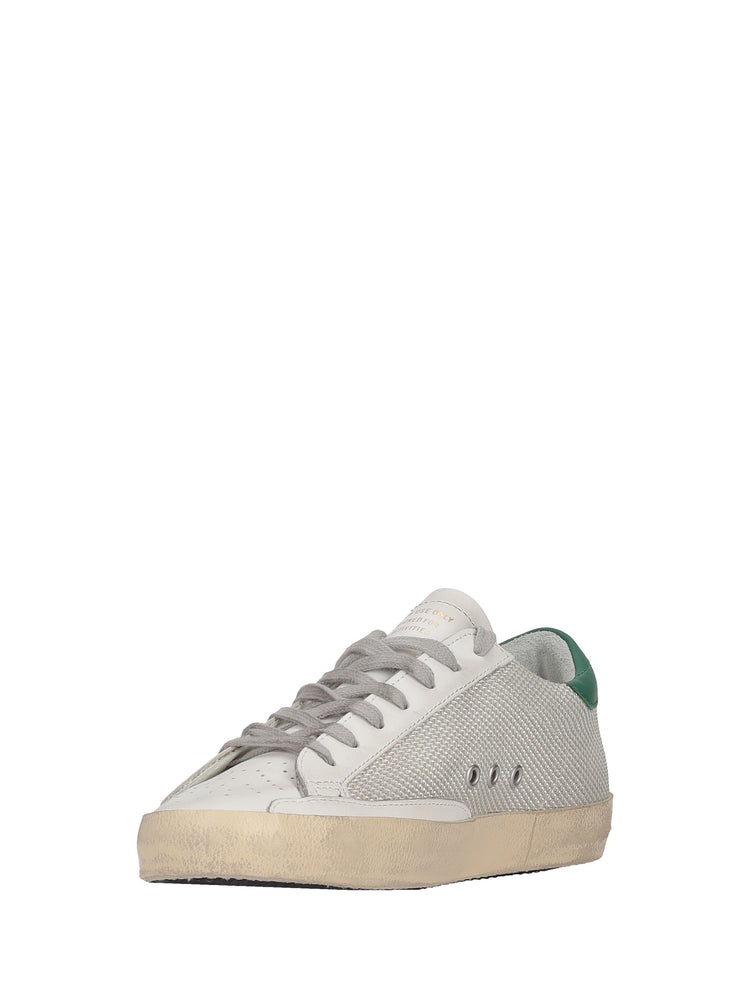 SUPER-STAR NET UPPER FORATED LEATHER TOE SUEDE STAR LEATHER HEEL