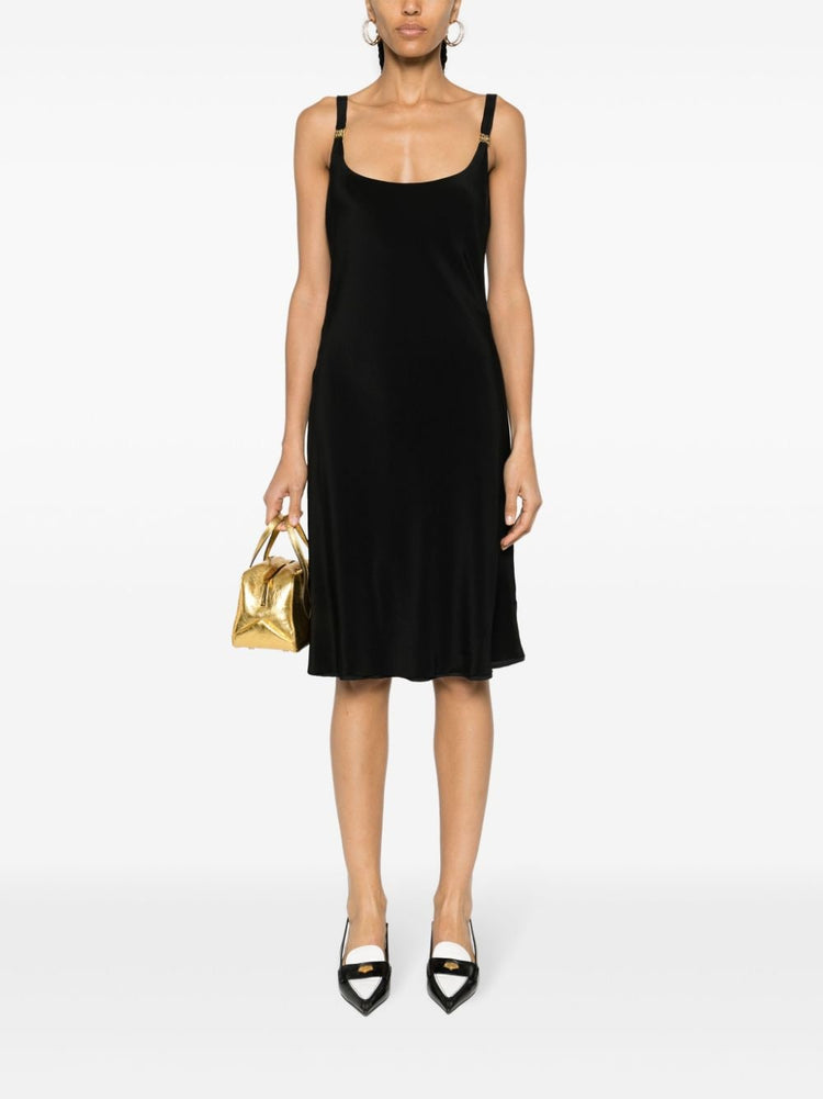 Cady logo-plaque midi dress