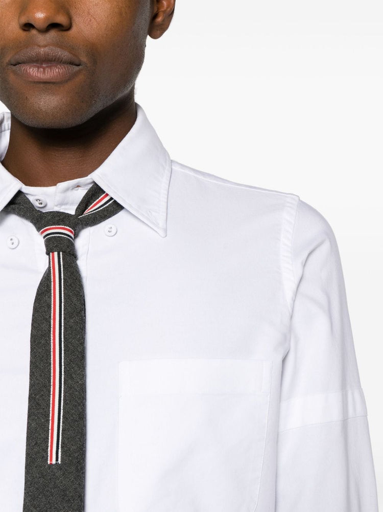 armband-embellished cotton shirt