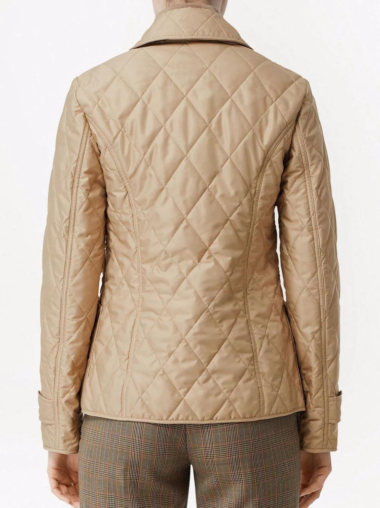 diamond-quilted jacket