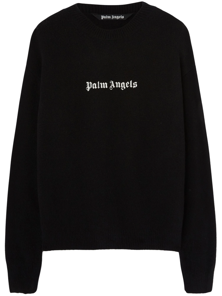 embroidered crew-neck jumper