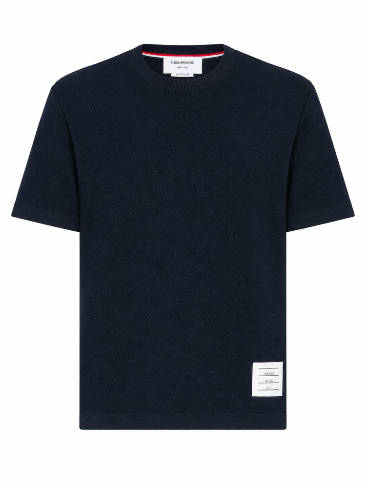 SHORT SLEEVE TEE W/ ENGINEERED 4 BAR STRIPE IN CLASSIC PIQUE