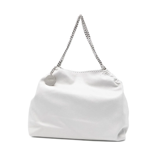 FALABELLA DRAWSTRING BAG ECO SHAGGY DEER W/STAINLESS STEEL CHAIN - AIRLITE
