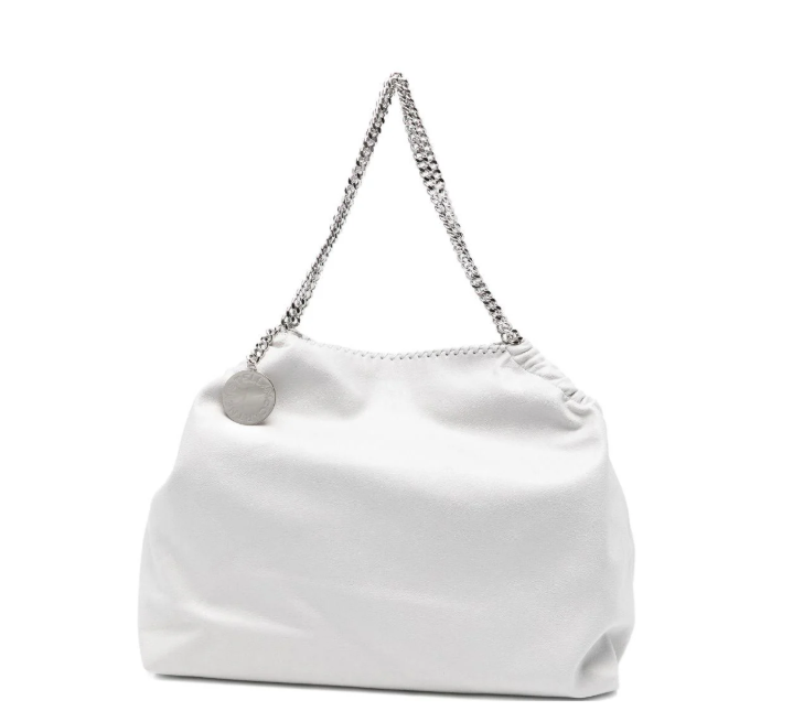 FALABELLA DRAWSTRING BAG ECO SHAGGY DEER W/STAINLESS STEEL CHAIN - AIRLITE