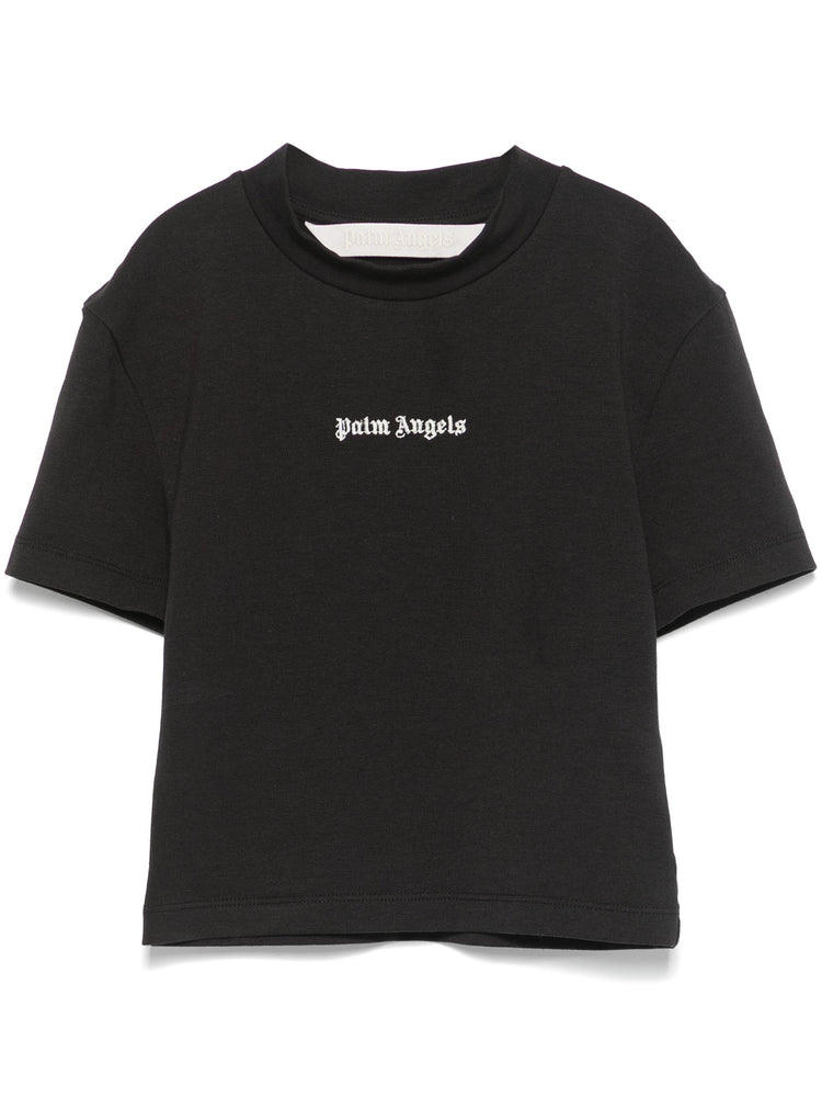 embroidered-logo baby T-shirt