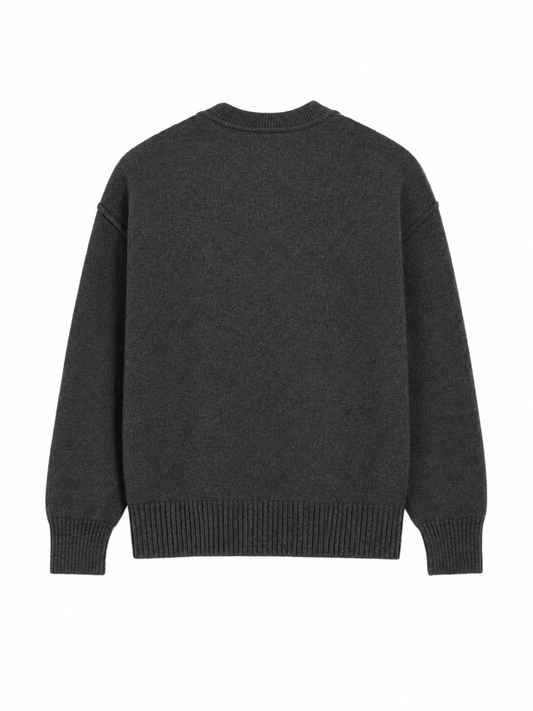 V NECK CARDIGAN WITH CONTRASTED AMI DE COEUR