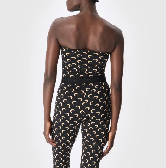 MOON PRINTED JERSEY SLEEVELESS TUBE TOP