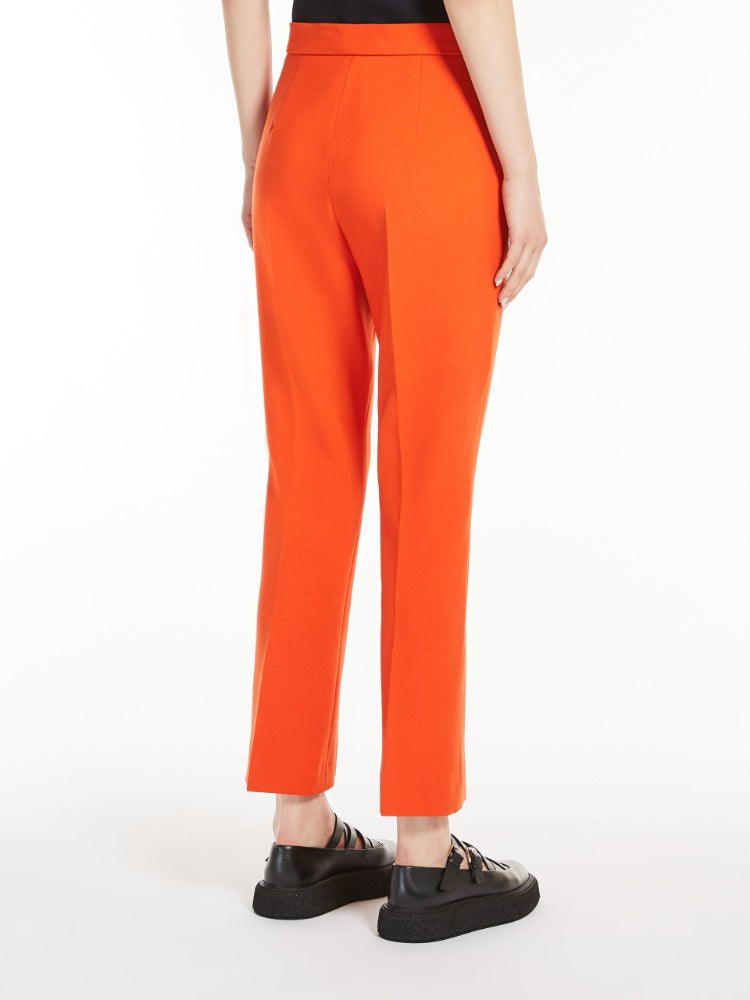 Nepeta ankle-length trousers in wool crepe