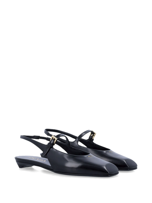 leather slingback ballet flats