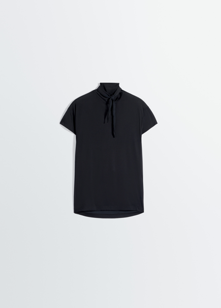 SHORT SLEEVE FOULARD TOP