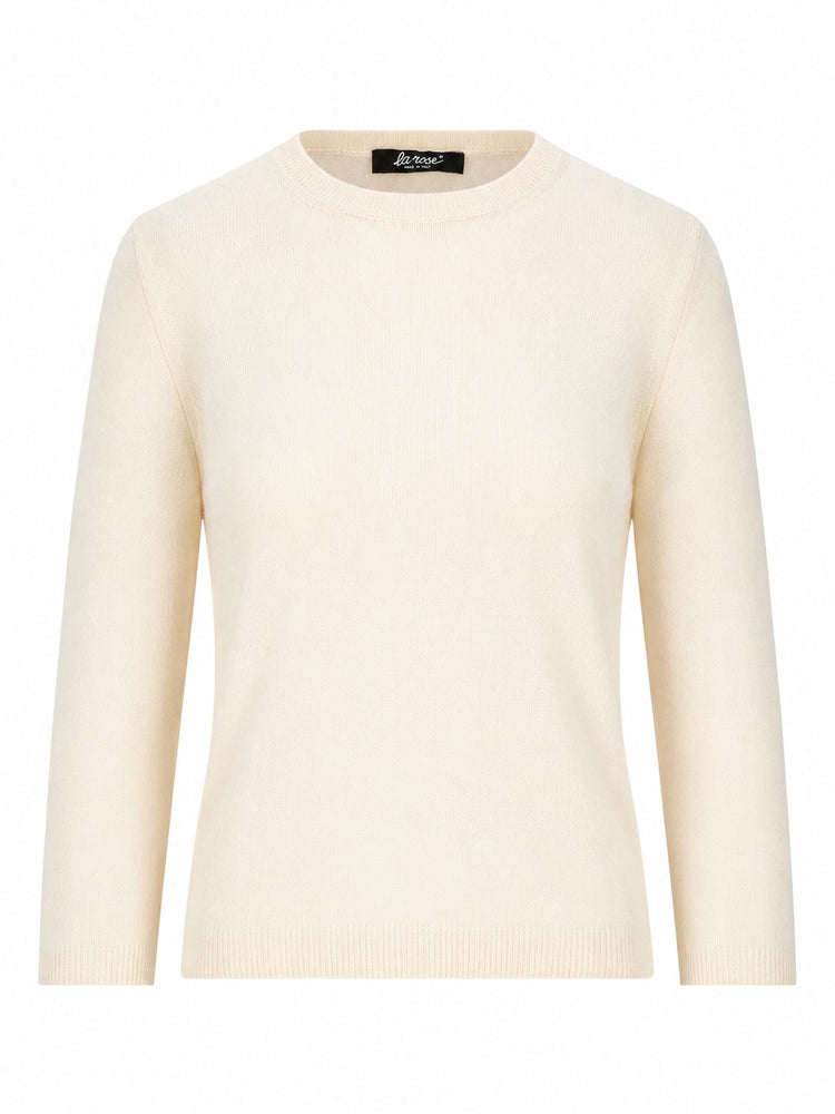 LA ROSE maglia 3/4 cashmere beige chiaro