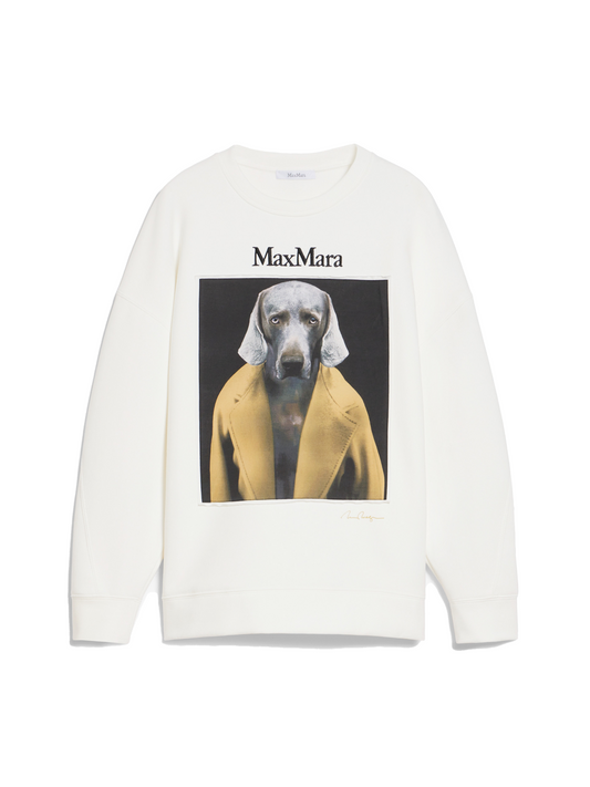 Bacco cotton sweatshirt with Wegman print