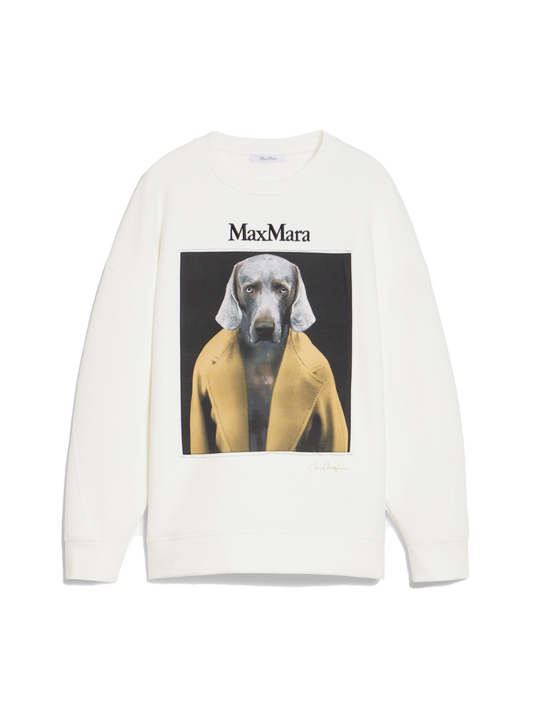 Bacco cotton sweatshirt with Wegman print