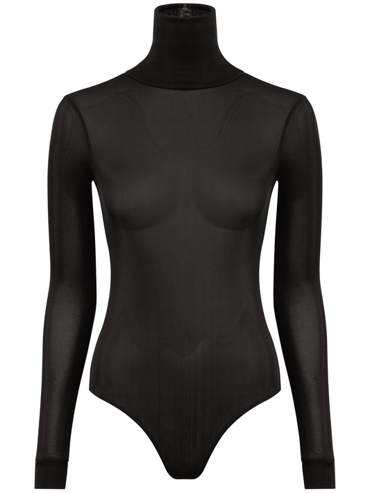 roll-neck long-sleeve bodysuit