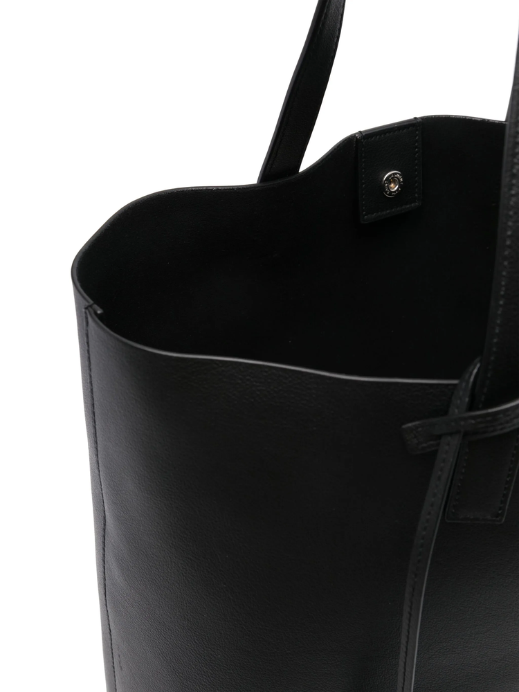 Bold leather tote bag