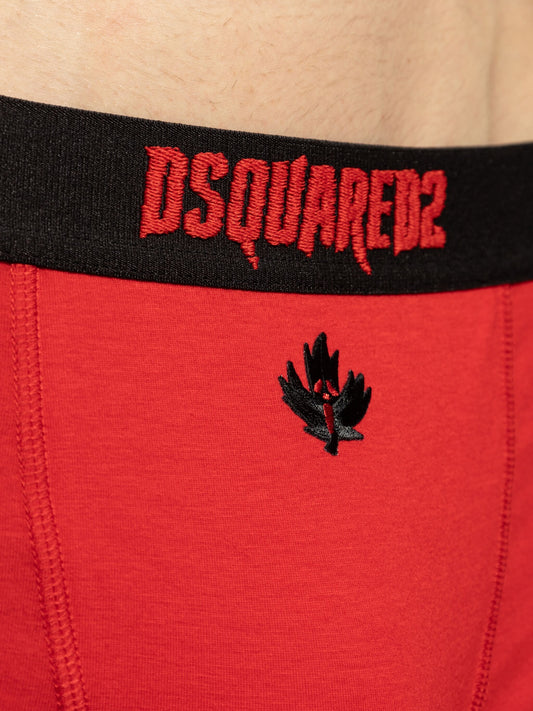 Horror maple leaf-embroidered boxers