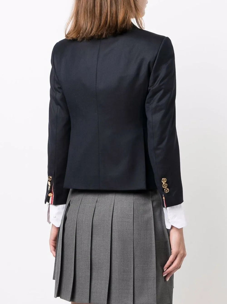 notched-lapel single-breasted blazer