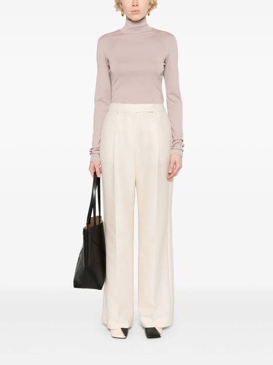 high-neck cotton top