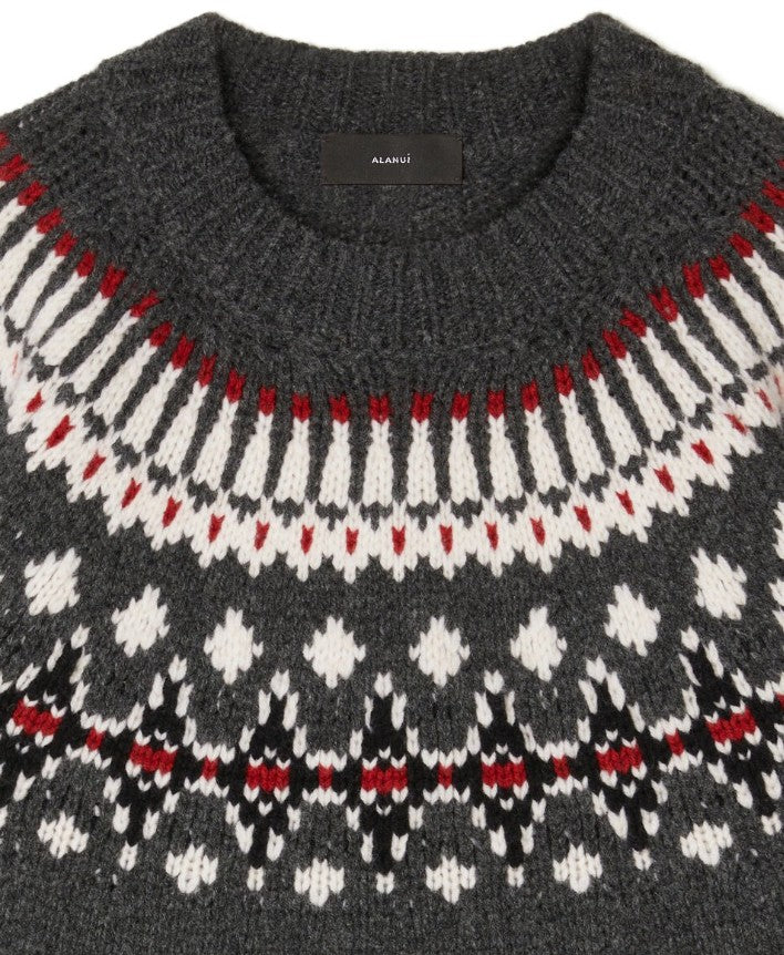 SWEET WINTER SWEATER BRICK/MULTICOLOR