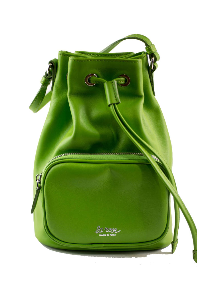 leather satchel bag lime green