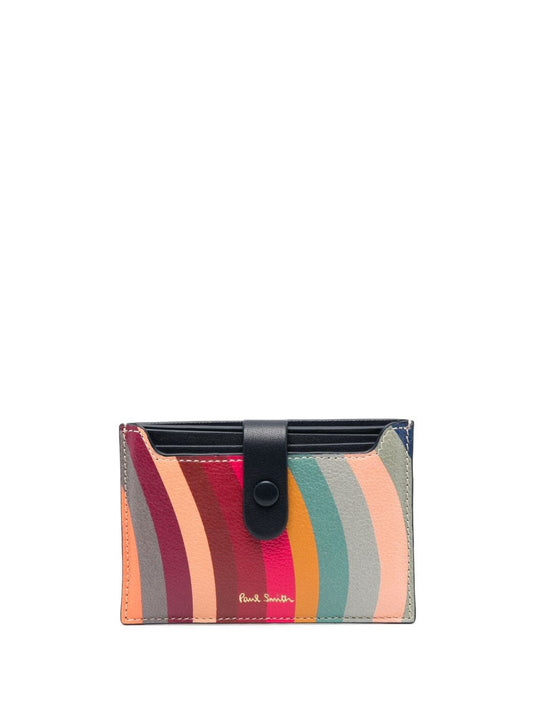 swirl-print card case