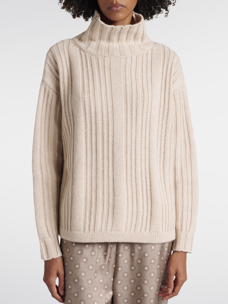 Vitalba wool and cashmere polo-neck jumper