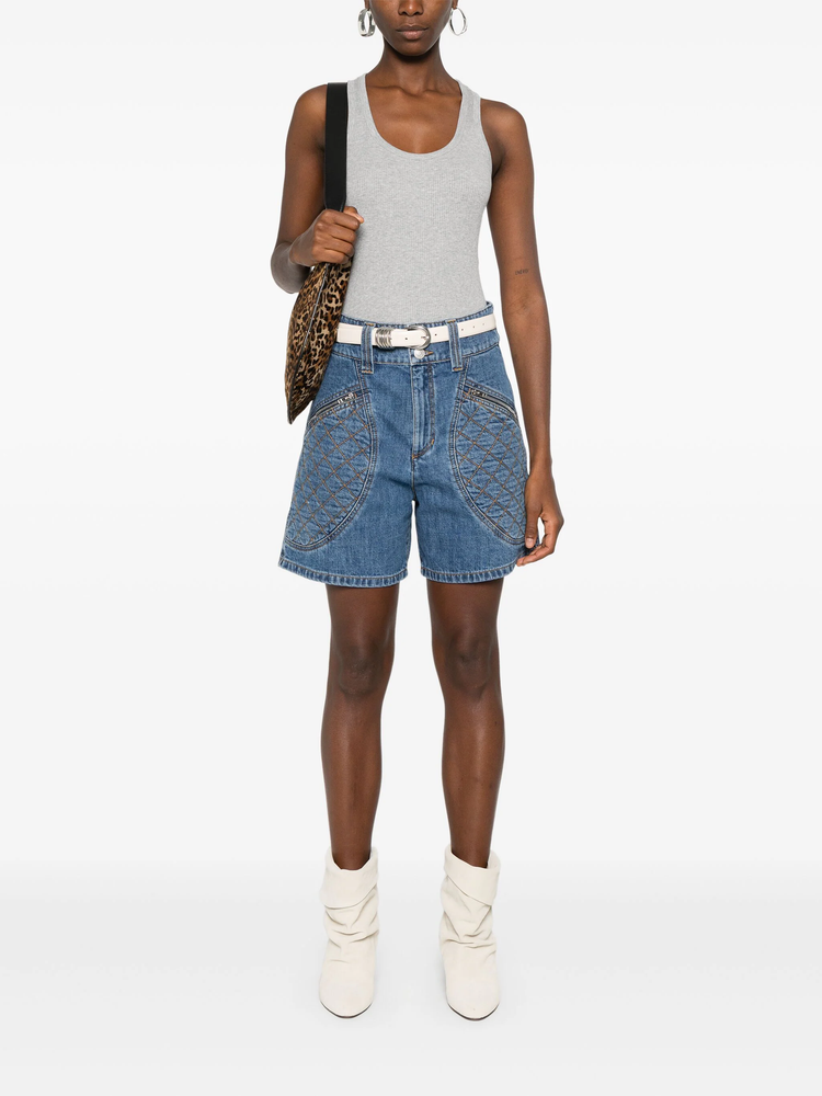 Candice high-rise denim shorts