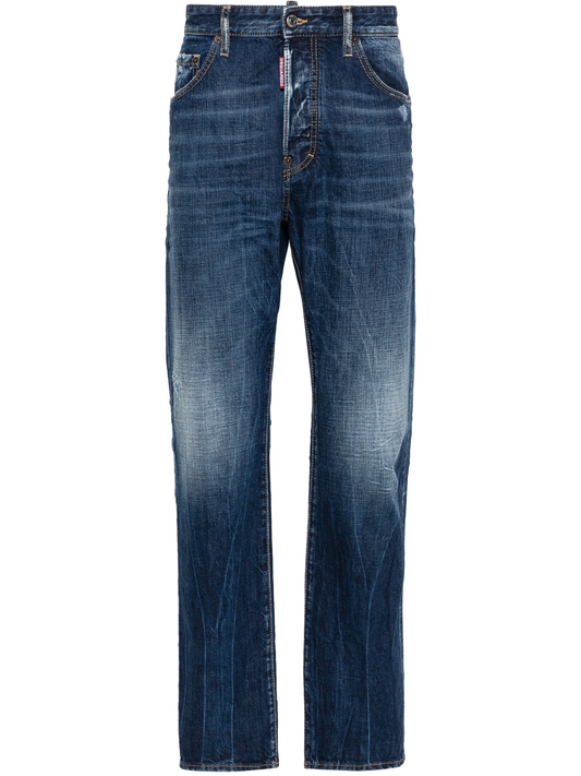 642 mid-rise straight-leg jeans