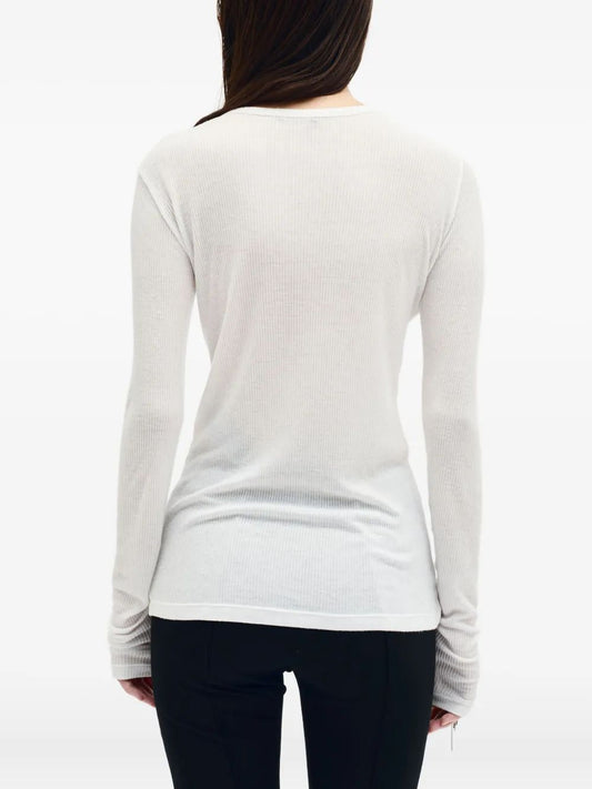 FIENE SLIM FIT LONG SLEEVES T-SHIRT VISCOSE COTTON