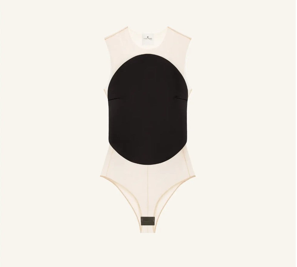 BODYSUIT ILLUSION CIRCLE SATIN