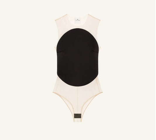 BODYSUIT ILLUSION CIRCLE SATIN