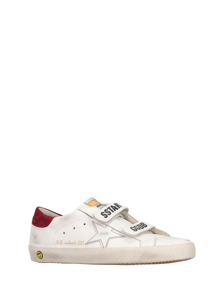 OLD SCHOOL LEATHER UPPER TOE TONGUE STAR AND STRAP SUEDE HEEL