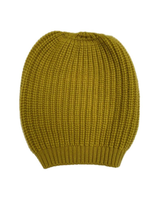 LA ROSE wool beanie tiger eye senape