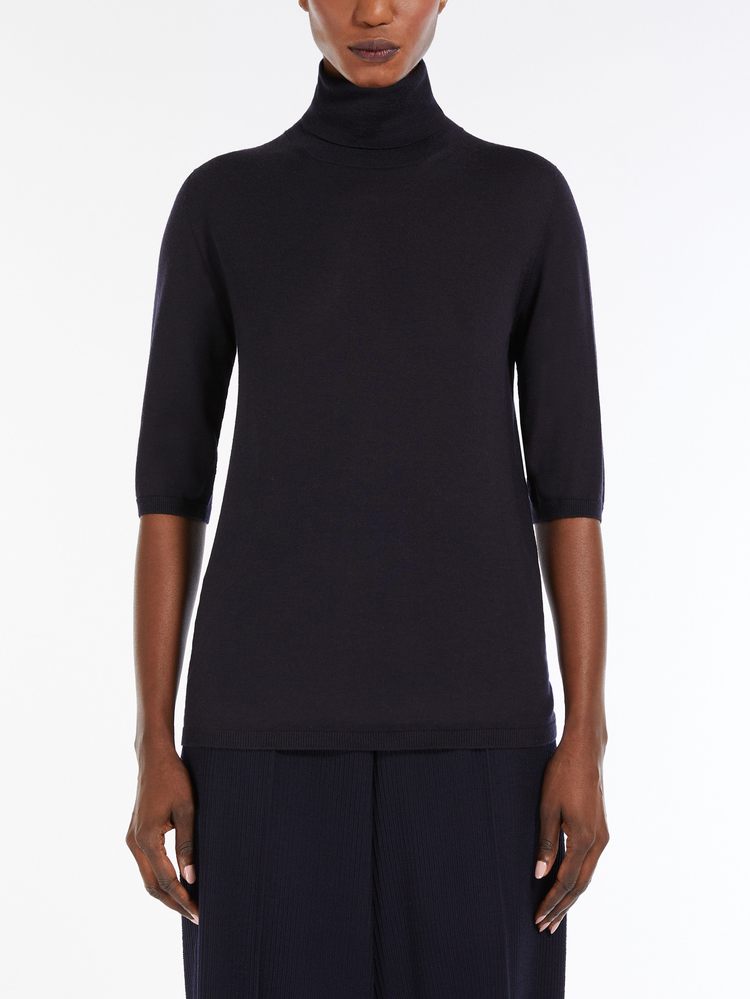 Cecina wool knit turtleneck jumper