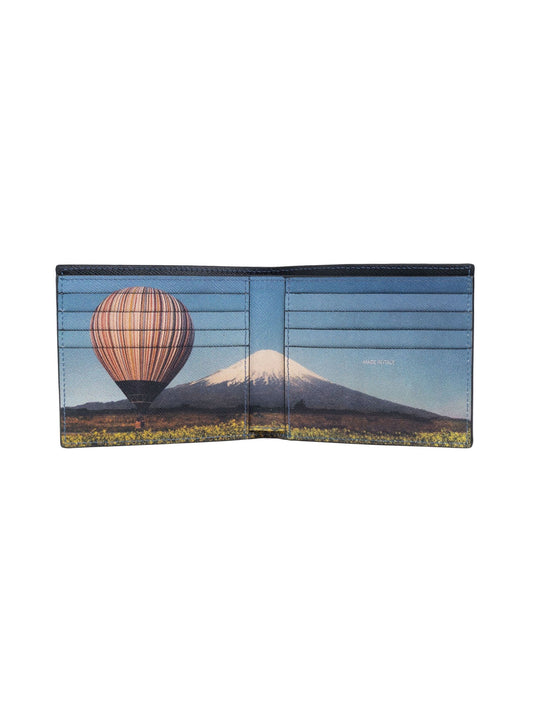 Signature Stripe Balloon Mount Fuji-lined cardholder