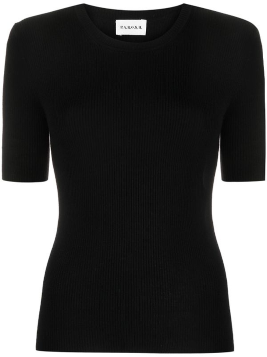 ribbed-knit wool top