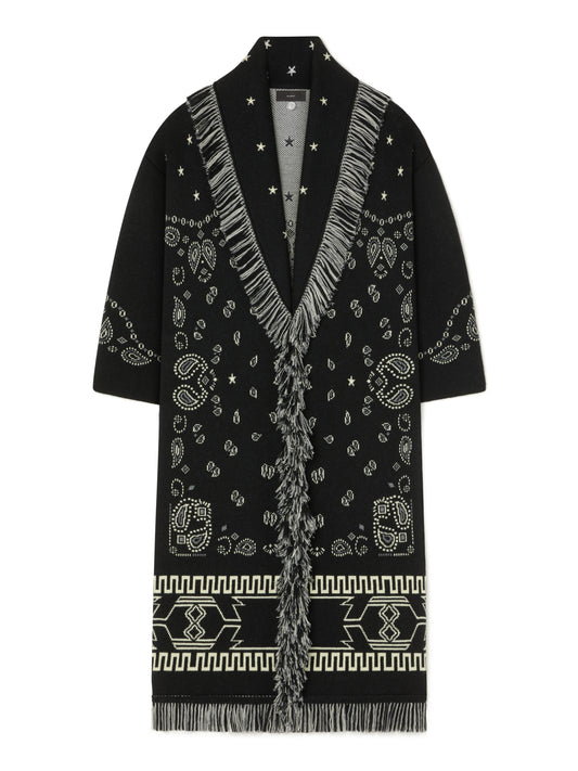 BANDANA JACQUARD COAT BLACK/MULTICOLOR