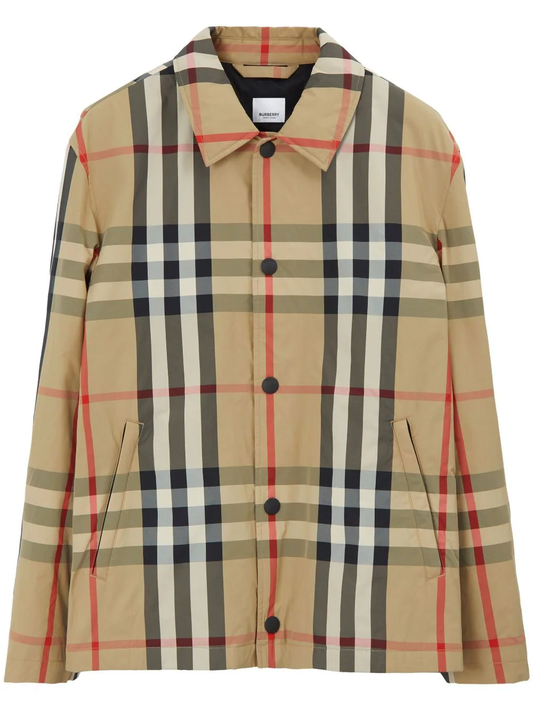 Burberry check-pattern shirt jacket