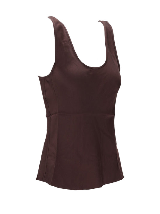 LEA TOP - DEEP BROWN