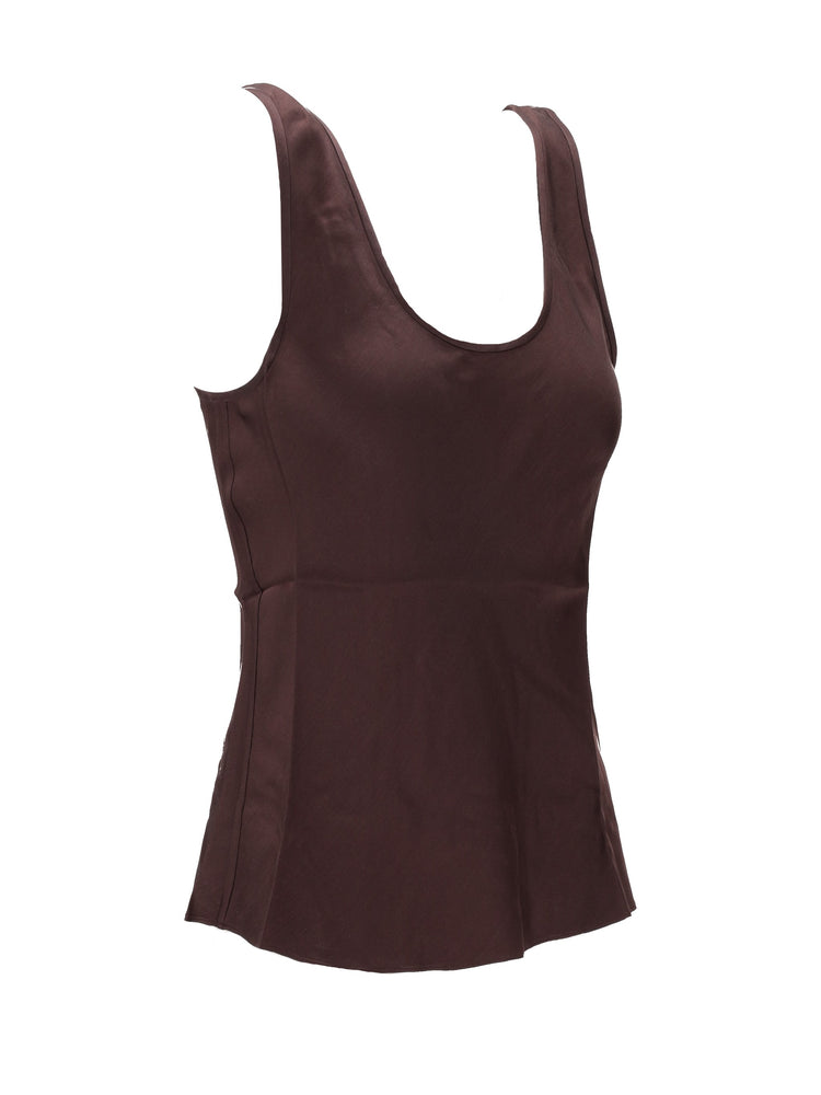 LEA TOP - DEEP BROWN