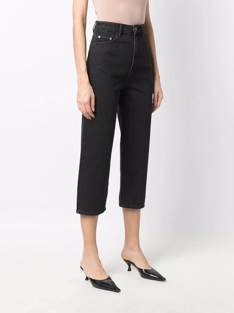 SELF-PORTRAIT straight-leg cropped jeans