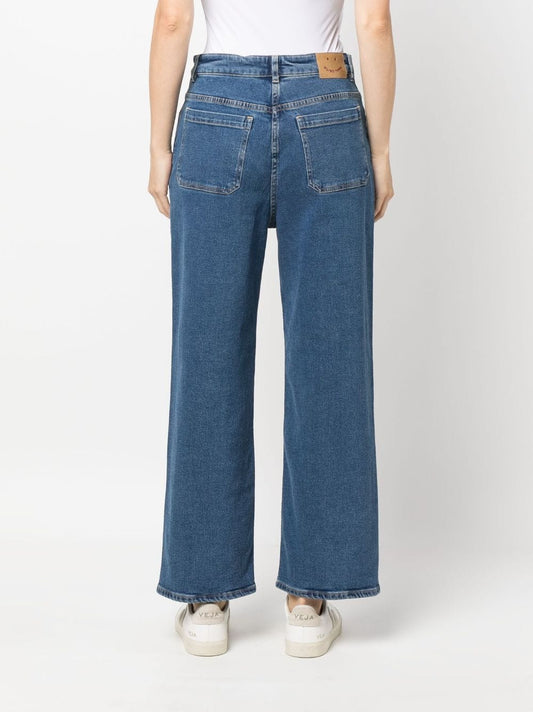 PAUL SMITH cropped wide-leg jeans