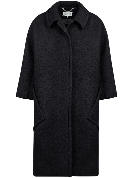 bouclé oversized coat